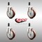 Service Caster 5 Inch 316SS Maroon Polyurethane Swivel 1-3/8 Inch Expanding Stem Caster Set SCC SCC-SS316EX20S514-PPUB-MRN-138-4 - alternate 3